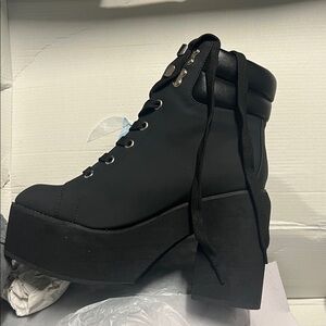 Black Platform Ankle Boots